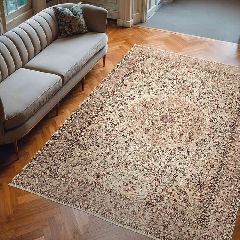 Vintage Turkish Hand-Knotted Rug - 6' 8" x 9' 1" (80" x 109") - K0075674