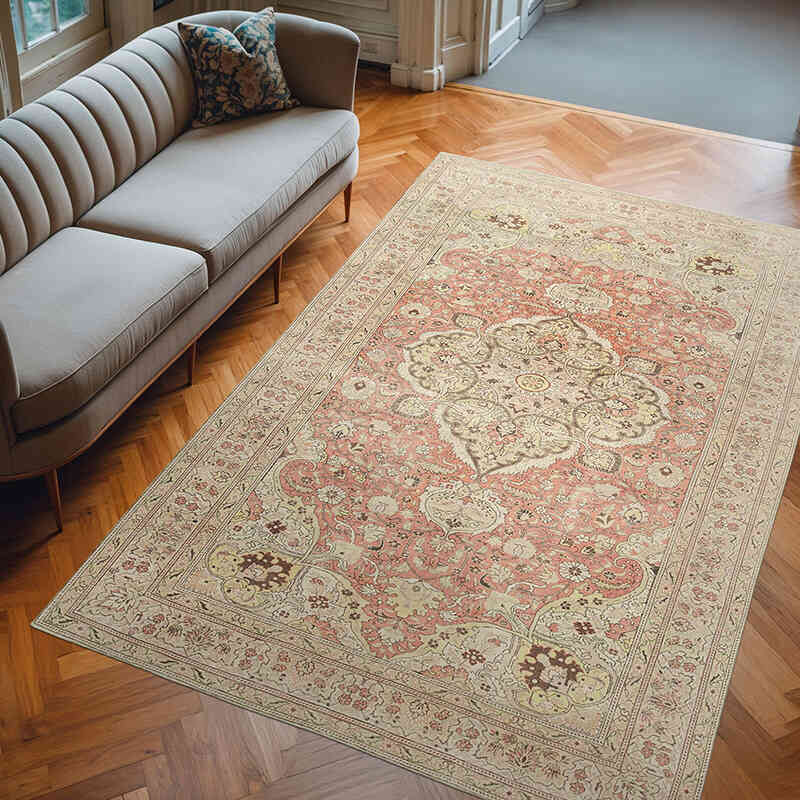 Vintage Turkish Hand-Knotted Rug - 6' 4" x 9' 9" (76" x 117") - K0075675