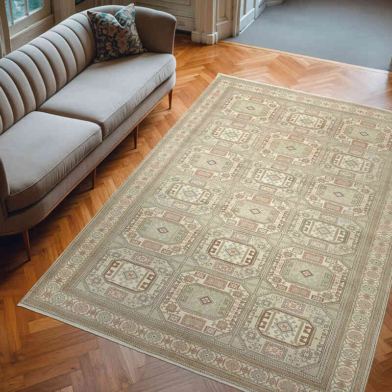 Vintage Turkish Hand-Knotted Rug - 6' 6" x 9' 4" (78" x 112") - K0075678