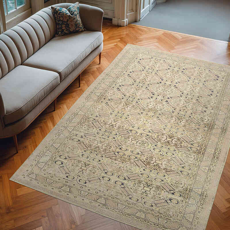 Alfombra Vintage Turca Anudada a Mano - 200 cm x 296 cm - K0075685