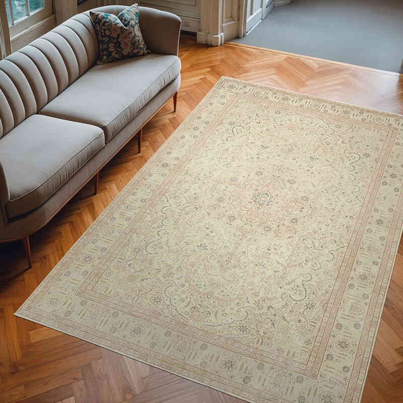 Vintage Turkish Hand-Knotted Rug - 6' 5" x 9' 8" (77" x 116") - K0075715