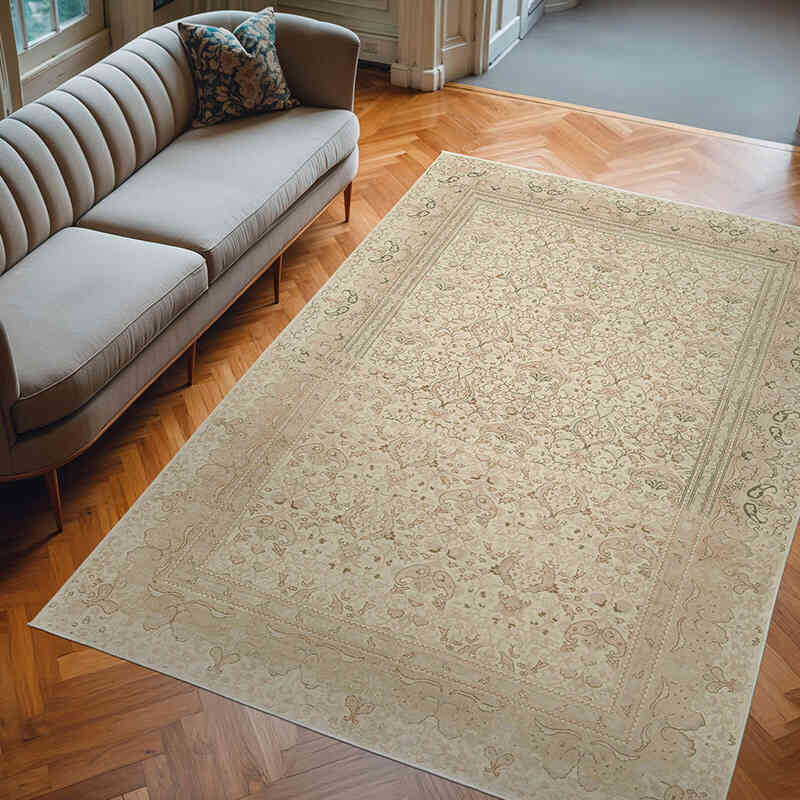 El Dokuma Vintage Halı - 201 cm x 291 cm - K0075719