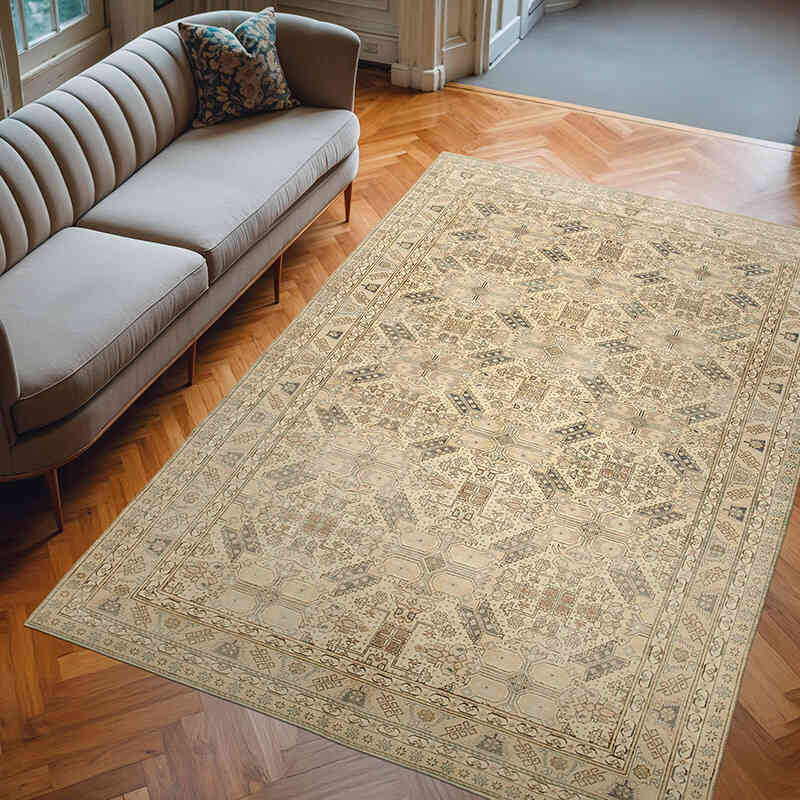 El Dokuma Vintage Halı - 198 cm x 286 cm - K0075724