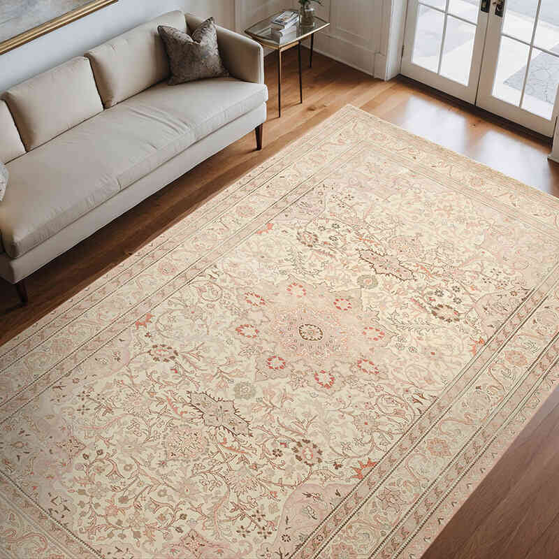 Vintage Hand-Knotted Oriental Rug - 7' 9" x 12' 2" (93" x 146") - K0075734