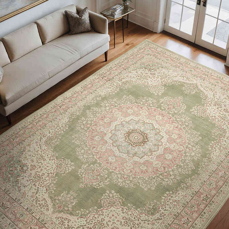 Vintage Hand-Knotted Oriental Rug - 8' 5" x 11' 4" (101" x 136") - K0075749