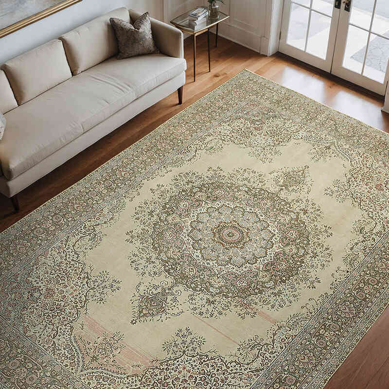 Vintage Hand-Knotted Oriental Rug - 8' 4" x 11' 6" (100" x 138") - K0075768