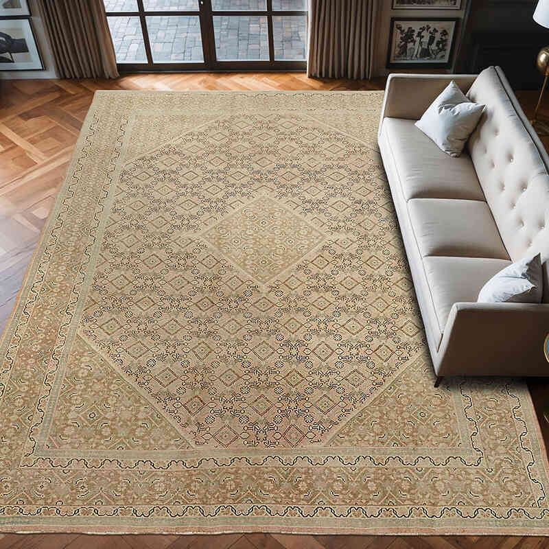Vintage Hand-Knotted Oriental Rug - 9' 9" x 13' 1" (117" x 157") - K0075797