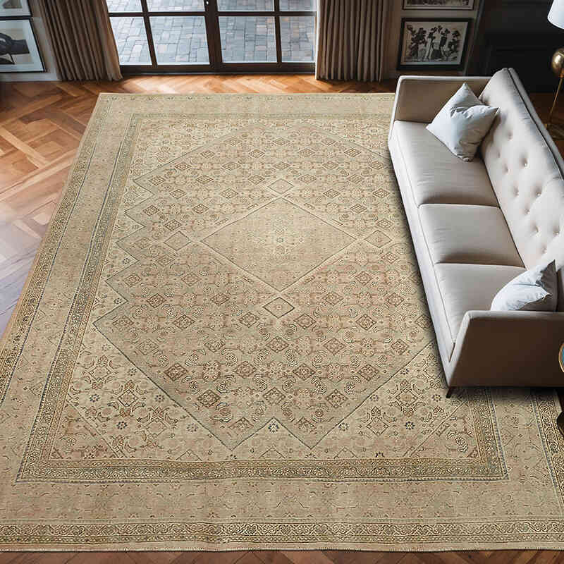 Vintage Hand-Knotted Oriental Rug - 9' 6" x 12' 10" (114" x 154") - K0075800
