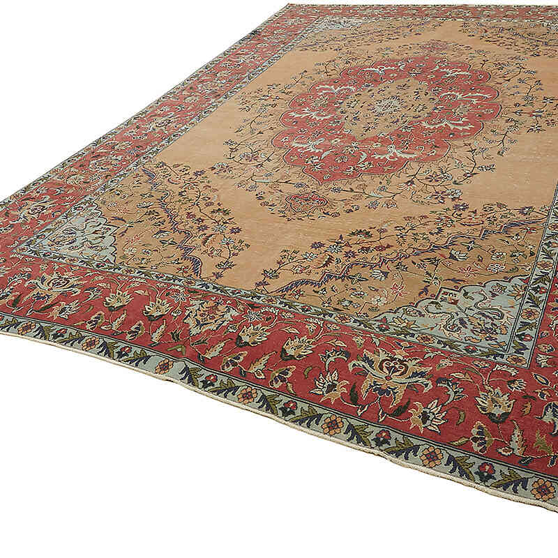 El Dokuma Vintage Halı - 302 cm x 394 cm - K0075814
