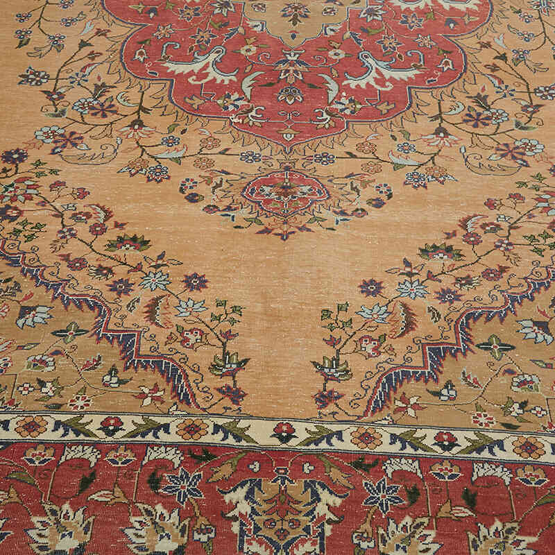 El Dokuma Vintage Halı - 302 cm x 394 cm - K0075814