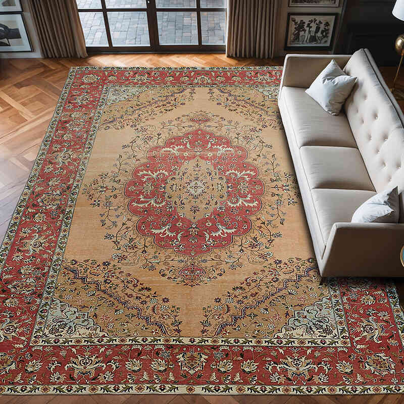 El Dokuma Vintage Halı - 302 cm x 394 cm - K0075814