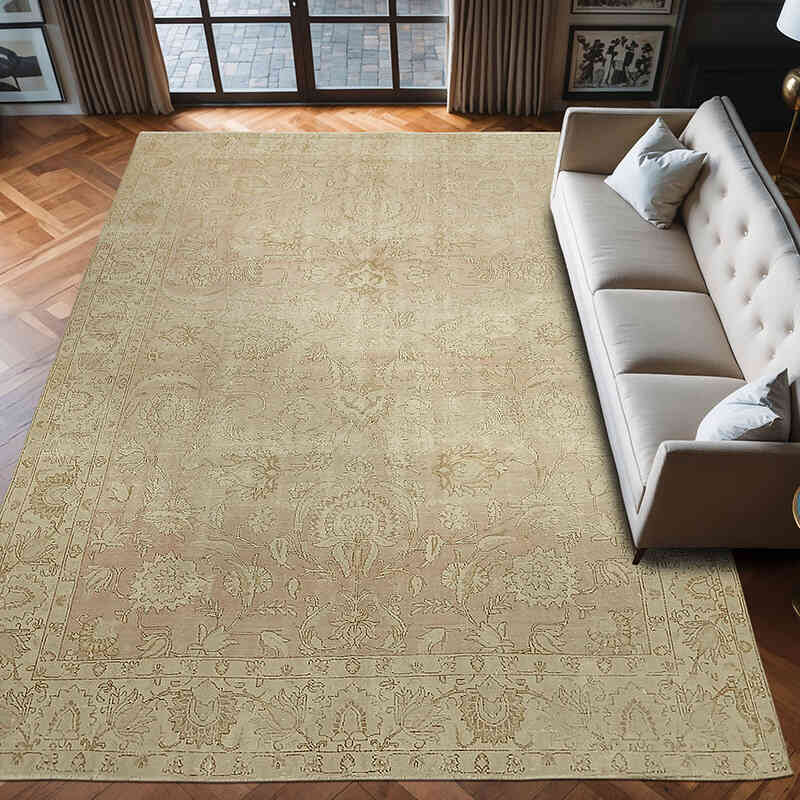 Vintage Hand-Knotted Oriental Rug - 8' 6" x 12' 4" (102" x 148") - K0075823
