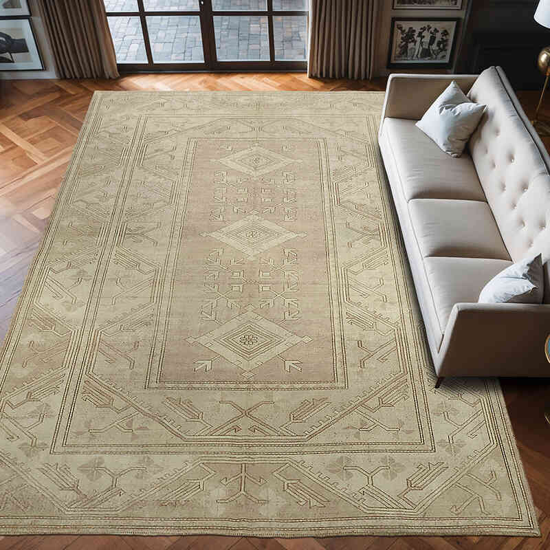 Vintage Hand-Knotted Oriental Rug - 8' 8" x 12' 2" (104" x 146") - K0075828