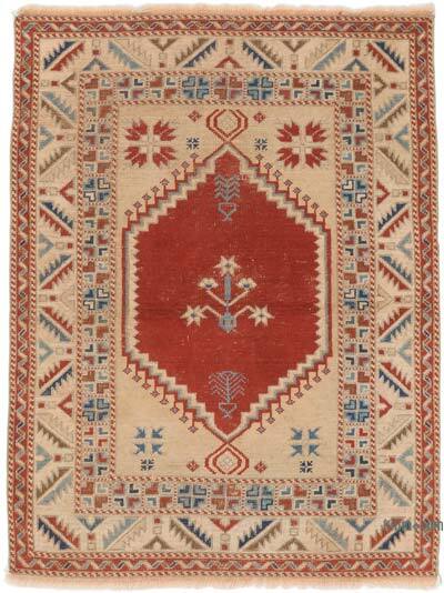Vintage Turkish Hand-Knotted Rug - 3' 3" x 4' 2" (39" x 50")