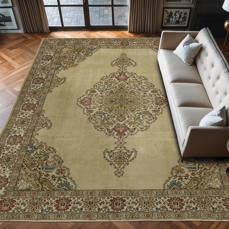 Vintage Turkish Hand-Knotted Rug - 11' 2" x 13' 2" (134" x 158") - K0075868