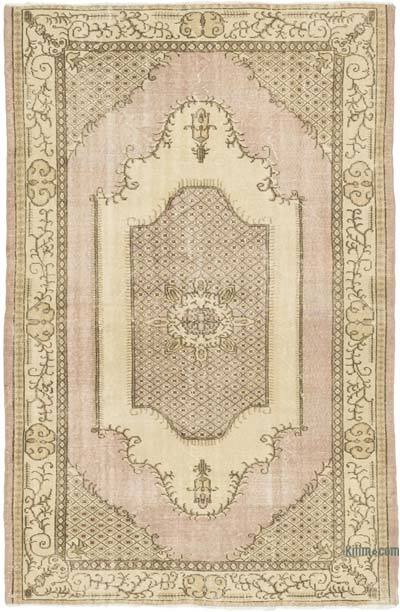 Vintage Turkish Hand-Knotted Rug - 5' 11" x 8' 11" (71" x 107")