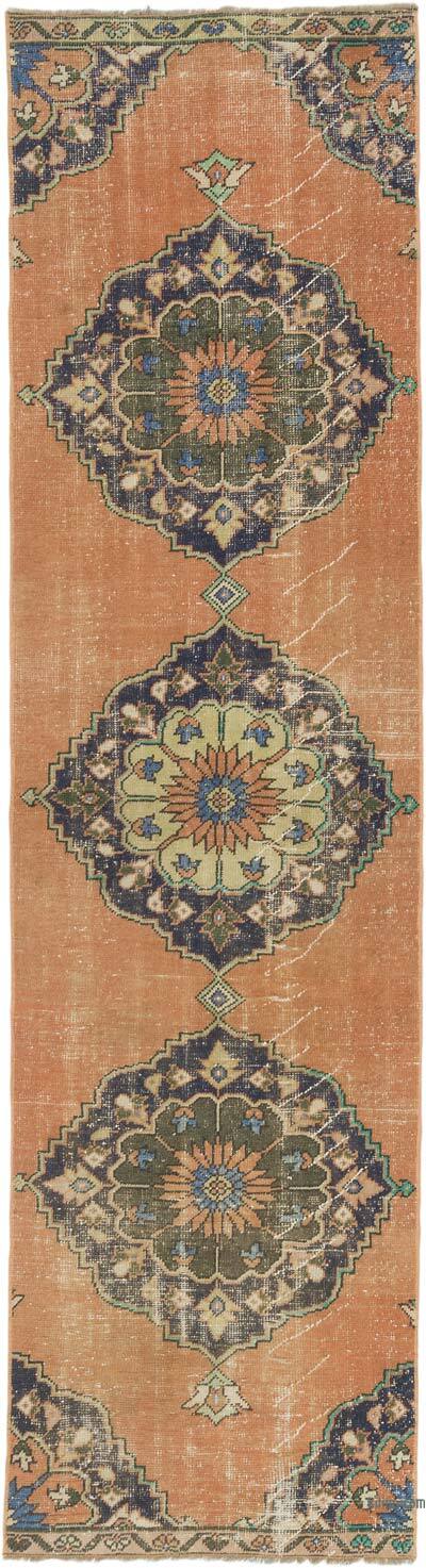 Vintage Turkish Hand-Knotted Runner - 2' 7" x 9' 11" (31" x 119")