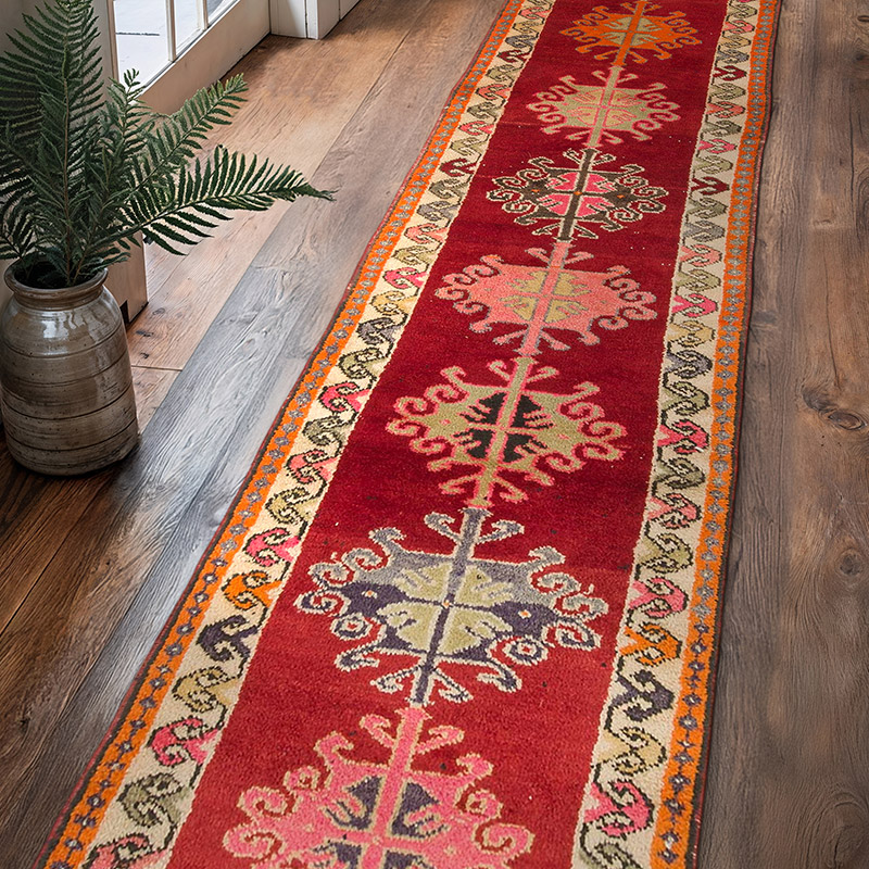 Vintage Tribal Runner Rug - 2' 9" x 11' 11" (33" x 143") - K0075890