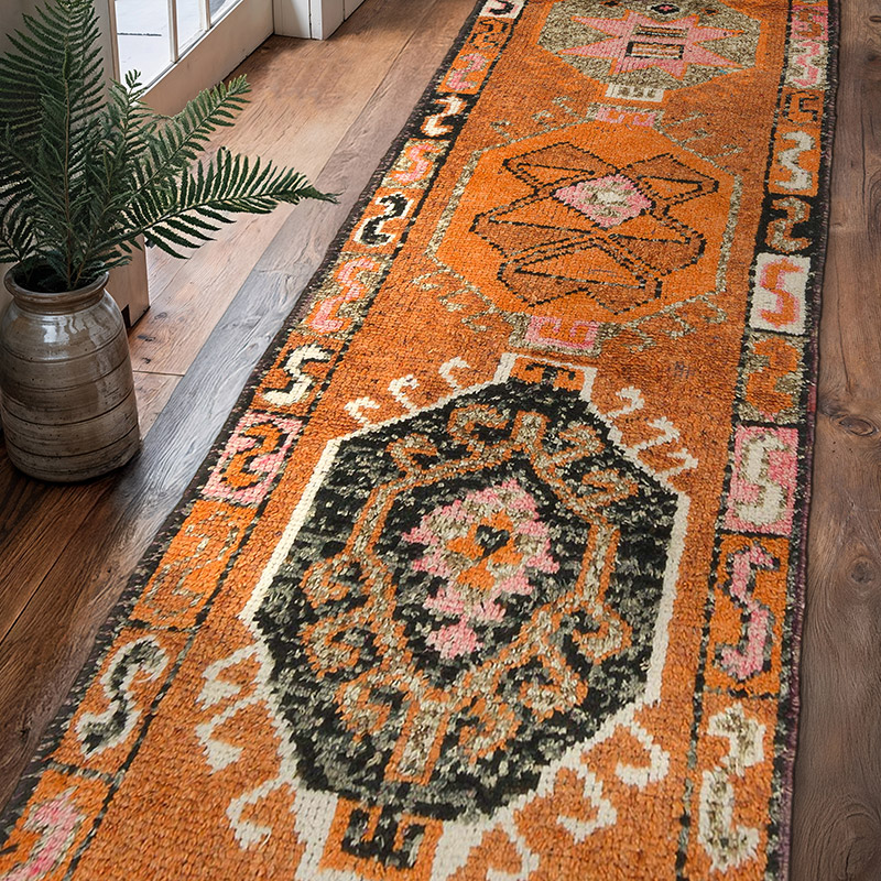 Alfombra Vintage de pasillo - 97 cm x 330 cm - K0075894