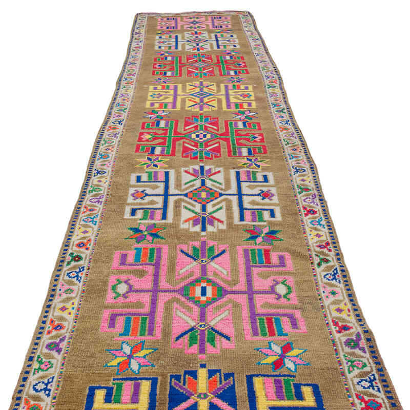 Alfombra Vintage de pasillo - 92 cm x 404 cm - K0075896