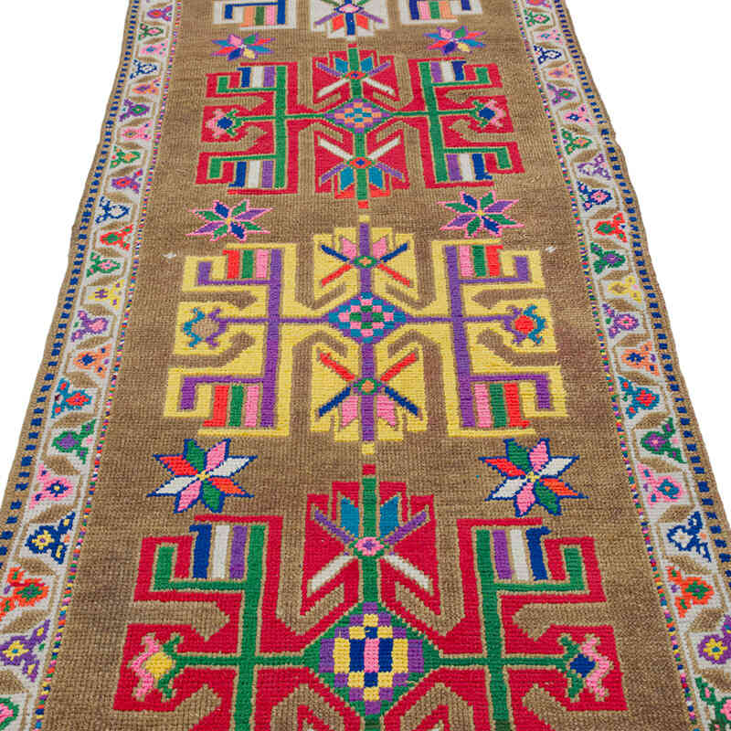 Alfombra Vintage de pasillo - 92 cm x 404 cm - K0075896