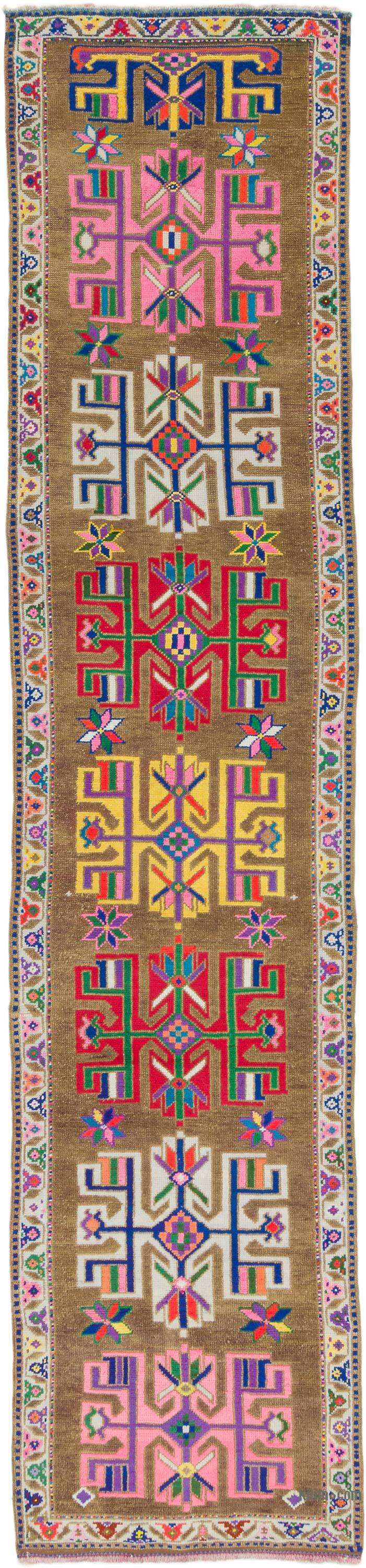 Alfombra Vintage de pasillo - 92 cm x 404 cm - K0075896