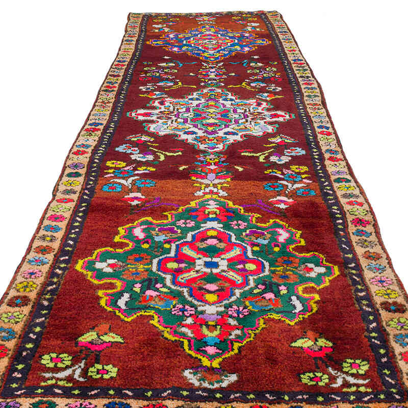 Alfombra Vintage de pasillo - 107 cm x 367 cm - K0075901