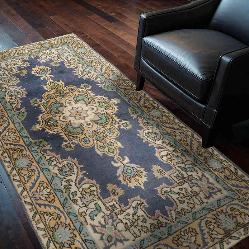 Alfombra Vintage Turca Anudada a Mano - 118 cm x 212 cm - K0075934