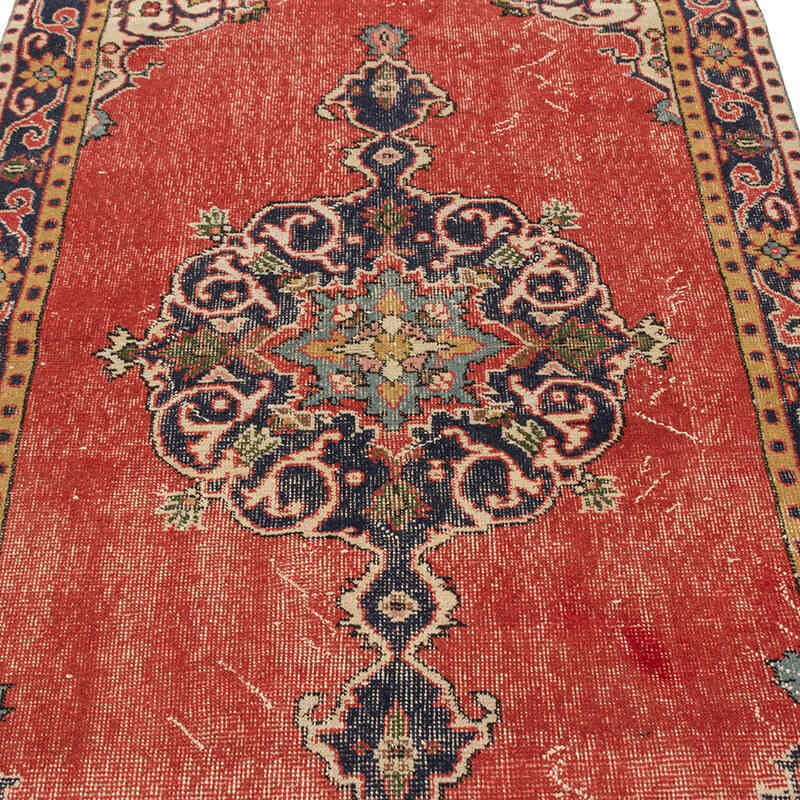 Alfombra Vintage Turca Anudada a Mano - 115 cm x 223 cm - K0075940