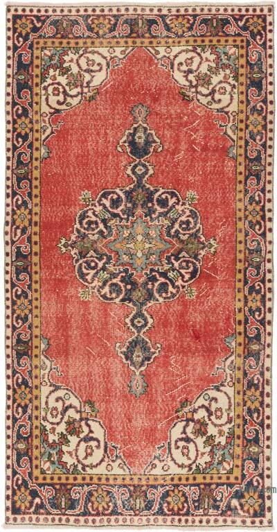 Vintage Turkish Hand-Knotted Rug - 3' 9" x 7' 4" (45" x 88")
