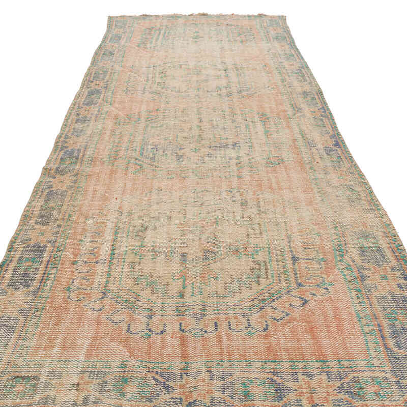 Vintage Turkish Hand-Knotted Runner - 4' 1" x 11' 1" (49" x 133") - K0075941