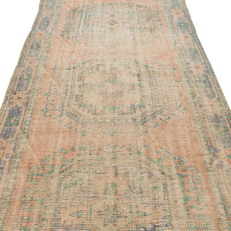 Vintage Turkish Hand-Knotted Runner - 4' 1" x 11' 1" (49" x 133") - K0075941