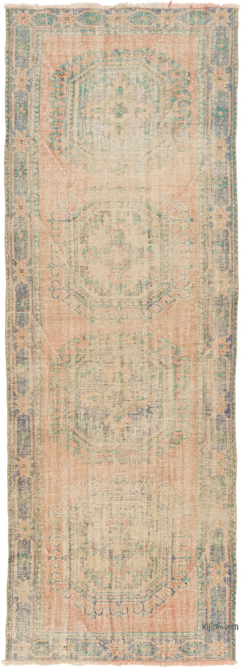 Vintage Turkish Hand-Knotted Runner - 4' 1" x 11' 1" (49" x 133") - K0075941
