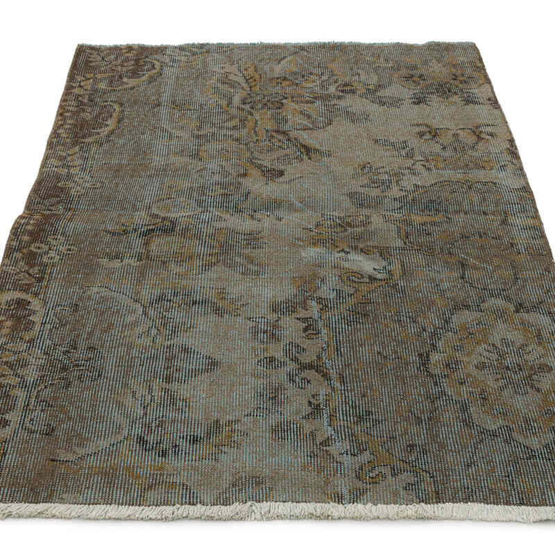 Boyalı El Dokuma Vintage Halı - 91 cm x 142 cm - K0075943