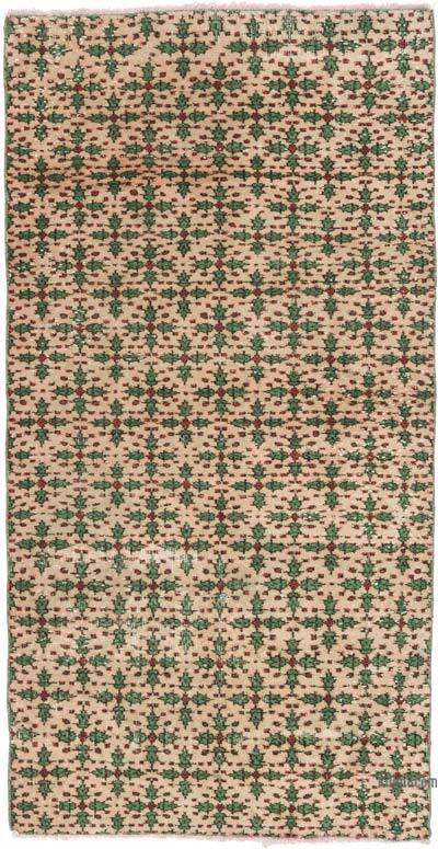 Alfombra Vintage Turca Anudada a Mano - 106 cm x 202 cm