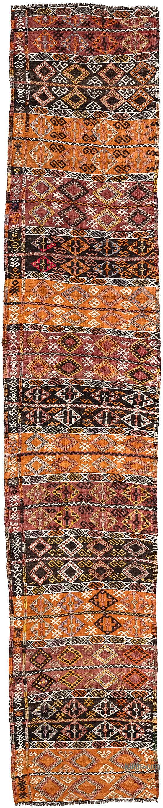 Vintage Malatya Kilim Runner - 2' 2" x 11' 1" (26" x 133") - K0076128
