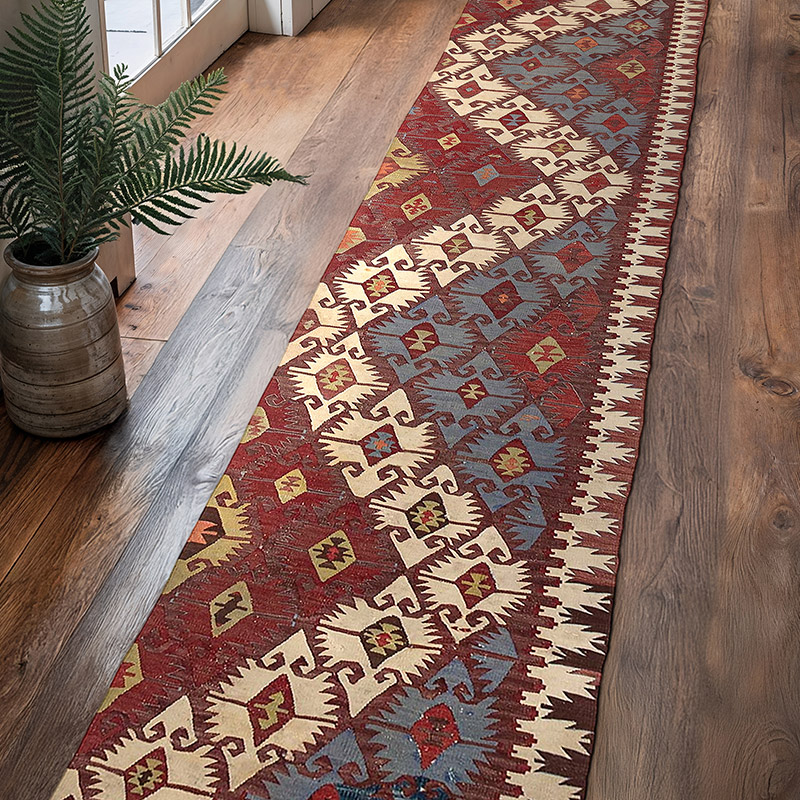 Corredor Vintage Konya Kilim - 76 cm x 395 cm - K0076129