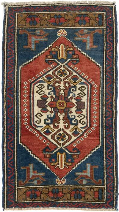 Vintage Turkish Hand-Knotted Rug - 1' 10" x 3' 3" (22" x 39")