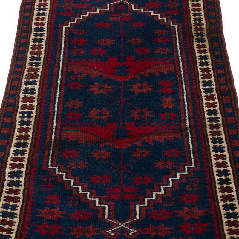 Alfombra Vintage Turca Anudada a Mano - 57 cm x 104 cm - K0076162