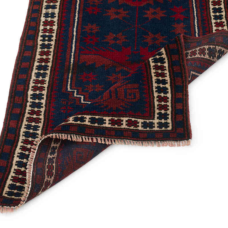Alfombra Vintage Turca Anudada a Mano - 57 cm x 104 cm - K0076162