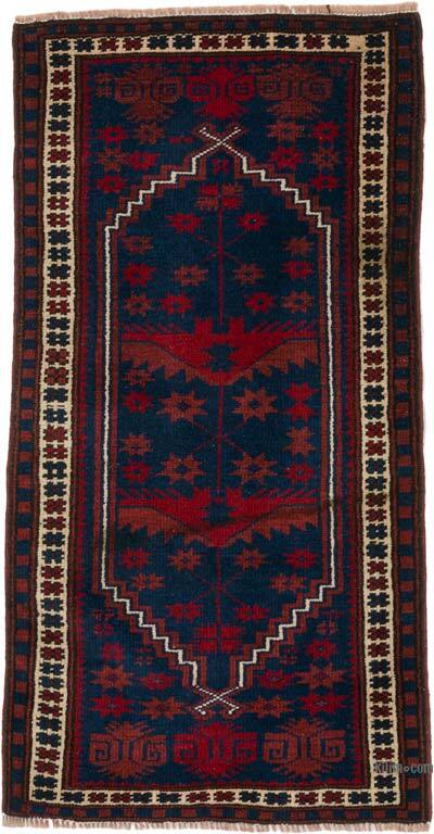 Vintage Turkish Hand-Knotted Rug - 1' 10" x 3' 5" (22" x 41")