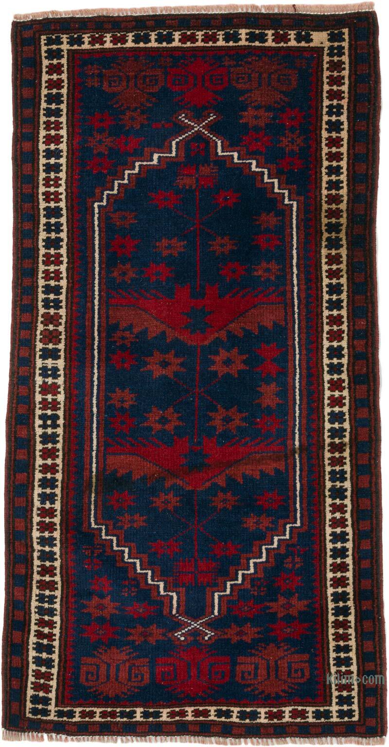 Alfombra Vintage Turca Anudada a Mano - 57 cm x 104 cm - K0076162