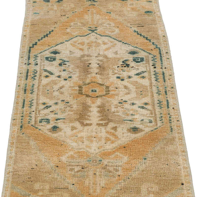 El Dokuma Vintage Halı - 40 cm x 116 cm - K0076163