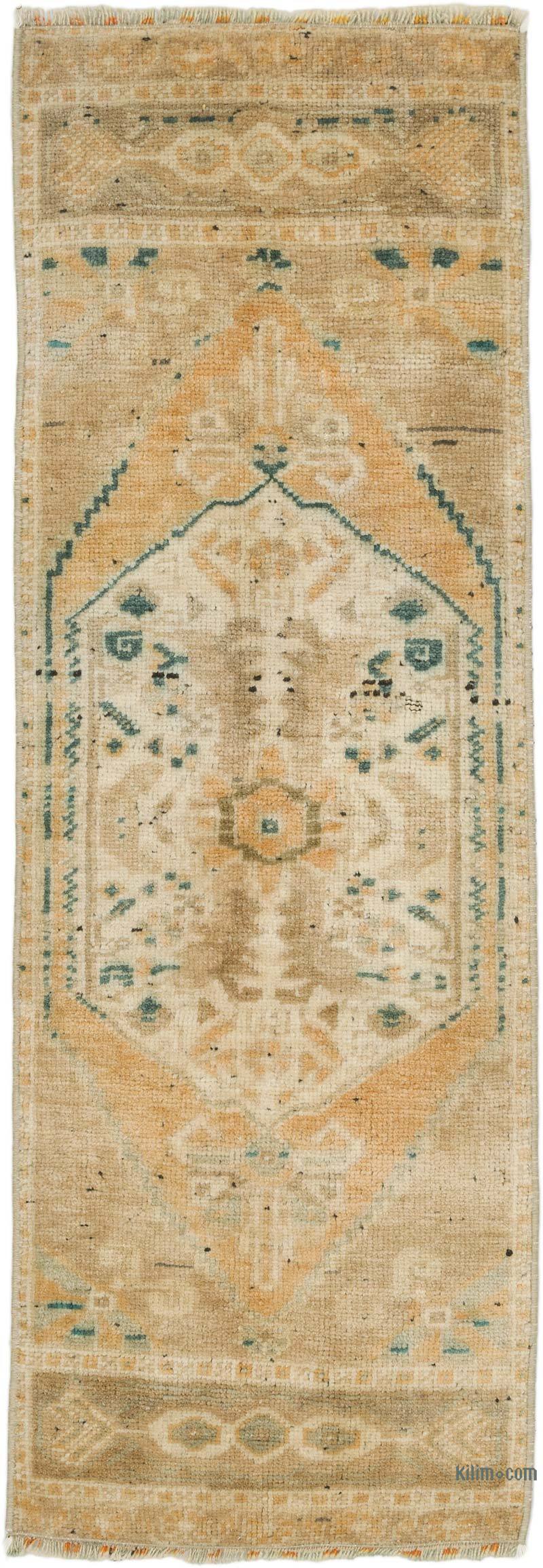 El Dokuma Vintage Halı - 40 cm x 116 cm - K0076163