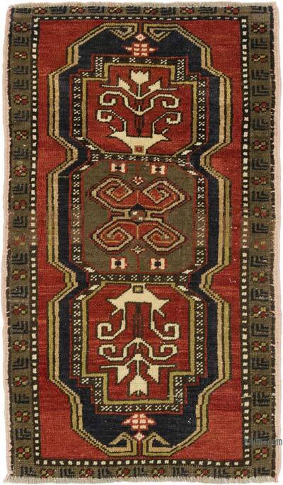 Vintage Turkish Hand-Knotted Rug - 1' 11" x 3' 2" (23" x 38")
