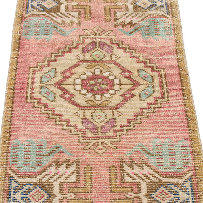Alfombra Vintage Turca Anudada a Mano - 45 cm x 97 cm - K0076169