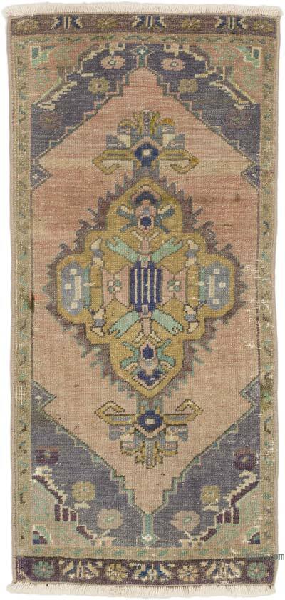 El Dokuma Vintage Halı - 50 cm x 107 cm