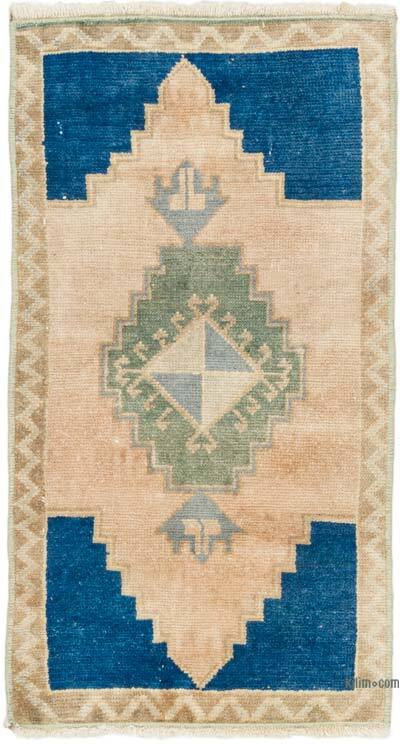 Alfombra Vintage Turca Anudada a Mano - 41 cm x 76 cm