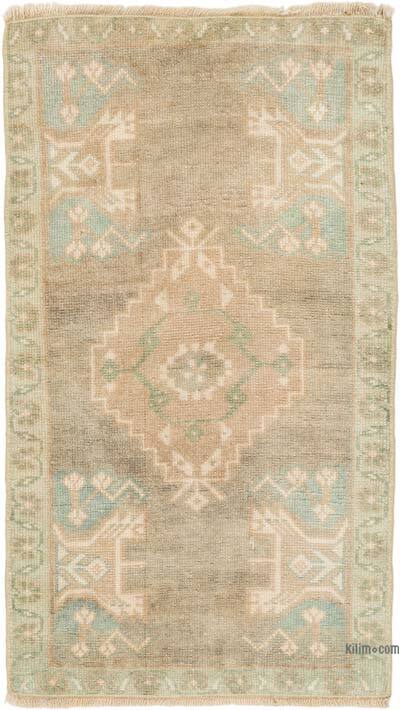 Alfombra Vintage Turca Anudada a Mano - 51 cm x 92 cm