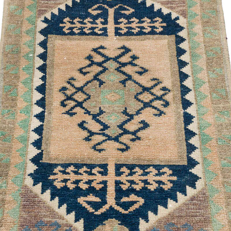 El Dokuma Vintage Halı - 43 cm x 82 cm - K0076187